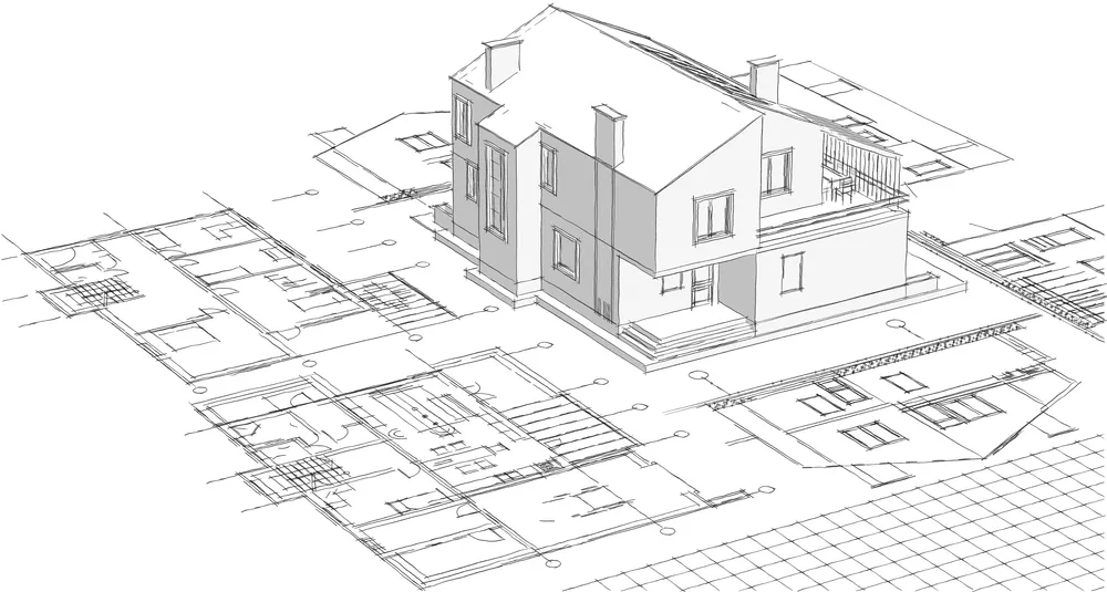 Blueprint Background containing a new home build plan